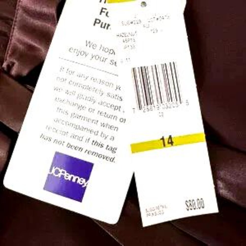 NWT Jones Wear Chocolate Brown Tiered Chiffon Cocktail Dress | Size 14 - Picture 8 of 8